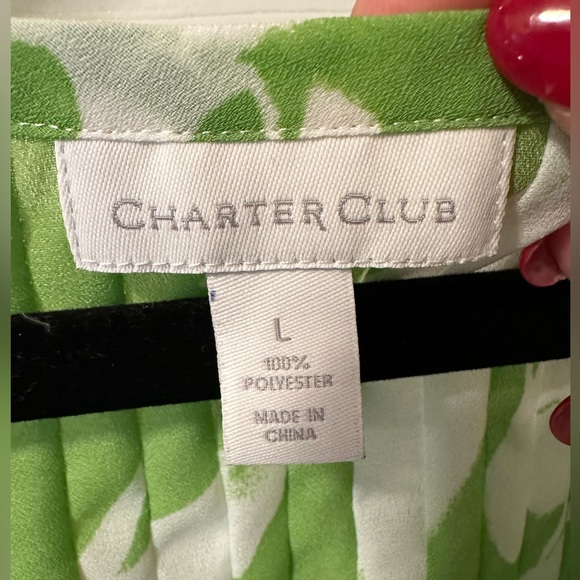 ❤️ BOGO Kelly Green Floral Blouse Size Large - Picture 3 of 8